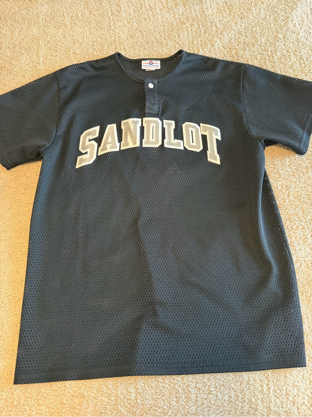 Vintage Teamwork Athletic Apparel "Sandlot" Baseball Jersey Black Size XL